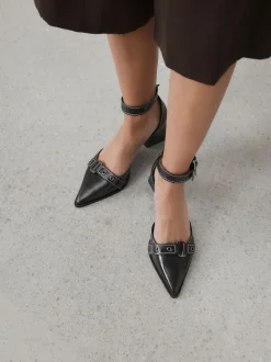 Marron chocolat - Chaussures à talons carrés Forever Comfort® à bout pointu