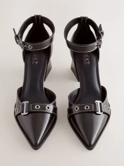 Marron chocolat - Chaussures à talons carrés Forever Comfort® à bout pointu