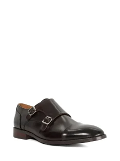 Marron chocolat - Coupe classique - Dune London Satchin Flex Sole Toecap Monk Shoes