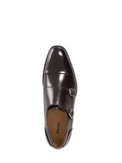 Marron chocolat - Coupe classique - Dune London Satchin Flex Sole Toecap Monk Shoes