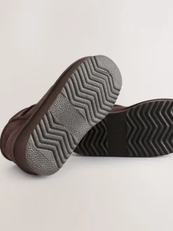 Marron chocolat - Flatform Mini Bottes Pull-On en daim doublées chaudes et déperlantes
