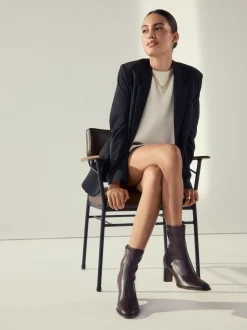 Marron chocolat - Forever Comfort® Bottes/Bottines chaussettes à bout rond