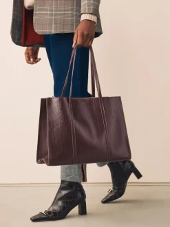 Marron chocolat - Fourre-tout structuré