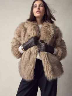 Marron chocolat - Gants en cuir