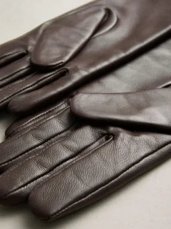Marron chocolat - Gants en cuir