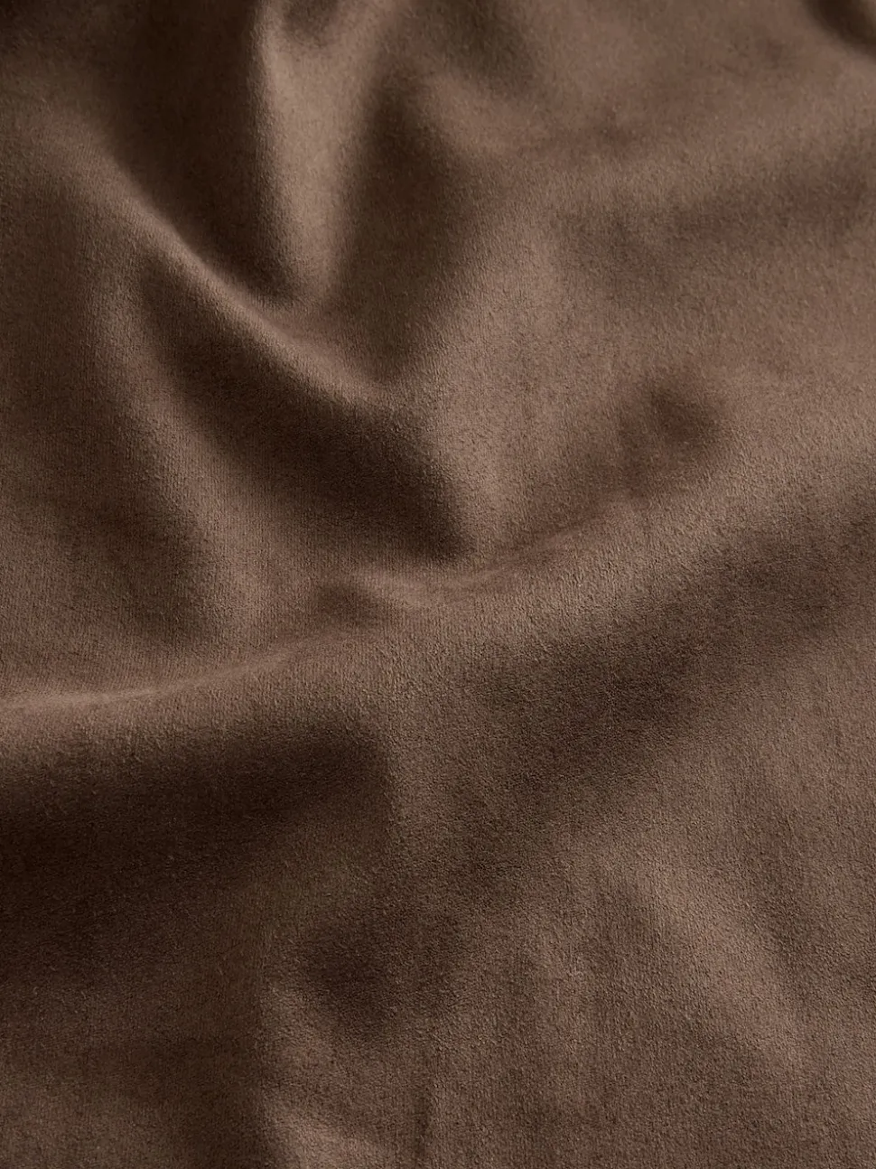 Marron chocolat - Jupe kilt mi-longue en faux daim