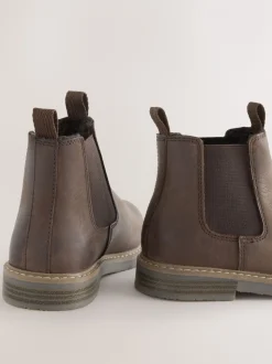 Marron chocolat - Leather Chelsea Boots