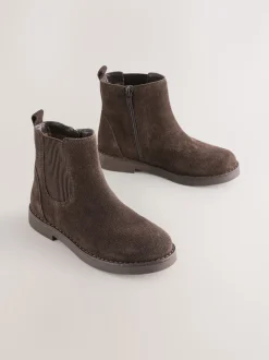 Marron chocolat - Leather Chelsea Boots