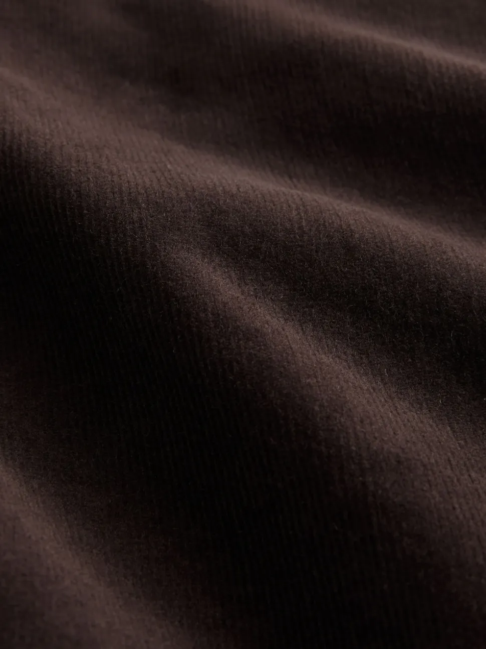 Marron chocolat - Mini-jupe cache-cœur en velours côtelé