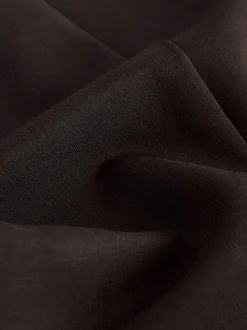 Marron chocolat - Pantalon large en Ponte avec boutons dorés