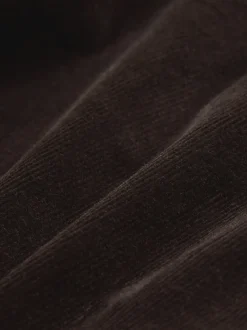 Marron chocolat - Pantalons raccourcis jambe large en velours côtelé