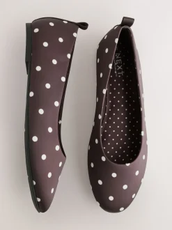 Marron chocolat à pois - Ballerines Forever Comfort® à bout rond