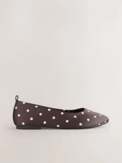 Marron chocolat à pois - Ballerines Forever Comfort® à bout rond