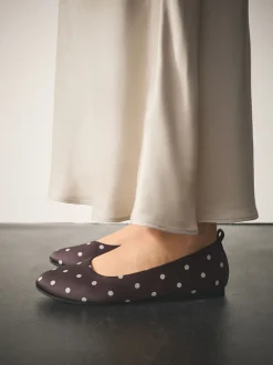 Marron chocolat à pois - Ballerines Forever Comfort® à bout rond