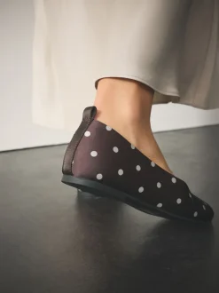 Marron chocolat à pois - Ballerines Forever Comfort® à bout rond