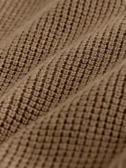 Marron chocolat - Pulls à encolure zippée texturé en maille (3-16ans)