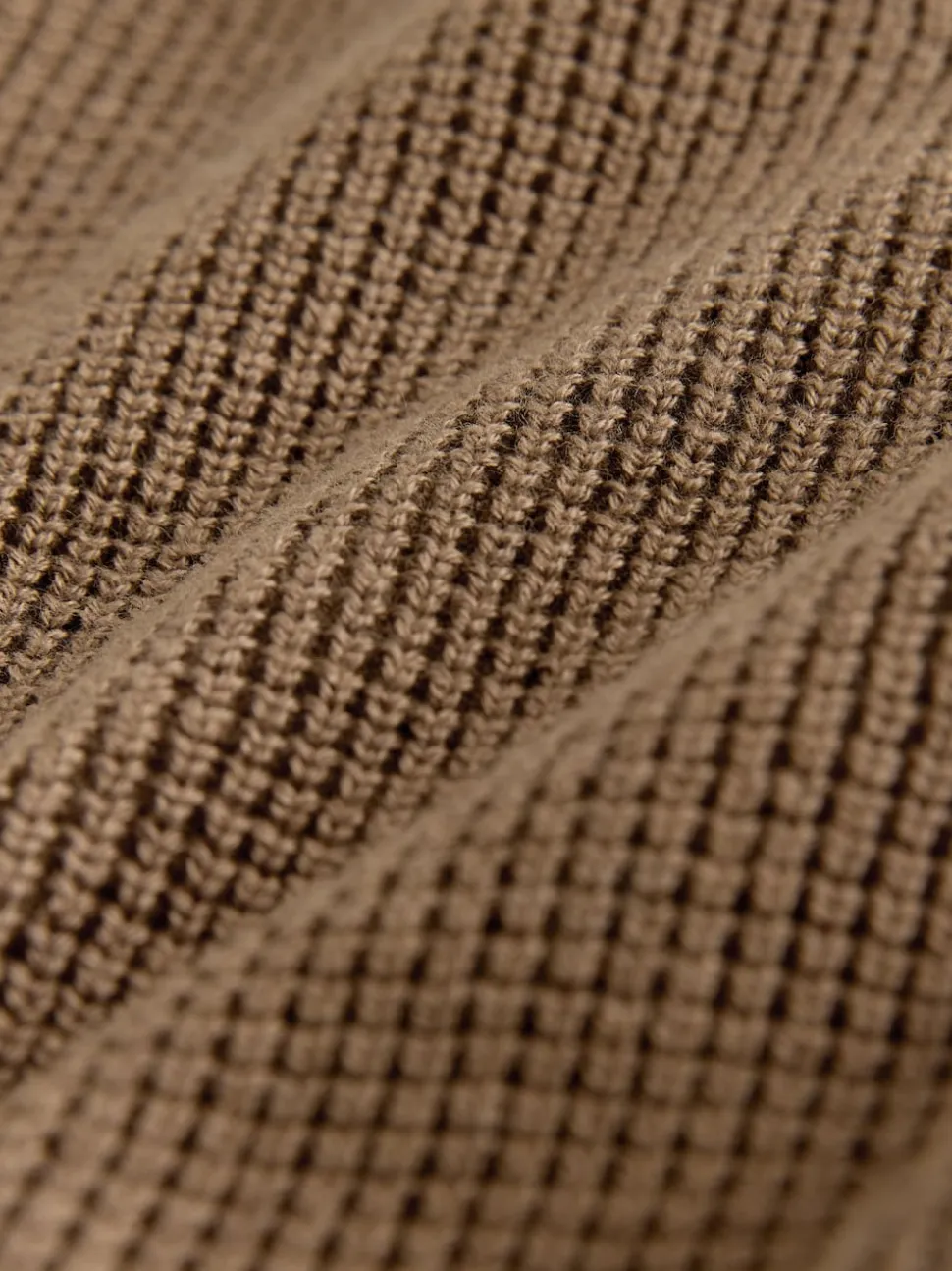 Marron chocolat - Pulls à encolure zippée texturé en maille (3-16ans)