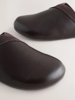 Marron chocolat - Sabots Forever Comfort en cuir propre avec semelle plantaire