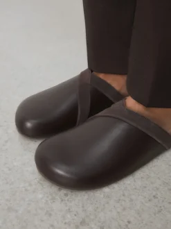 Marron chocolat - Sabots Forever Comfort en cuir propre avec semelle plantaire