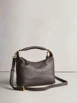 Marron chocolat - Sac en cuir tenue à la main