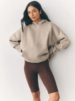 Marron chocolat - Short cycliste en jersey