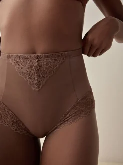 Marron chocolat - Slips gainants fermes pour le contrôle du ventre