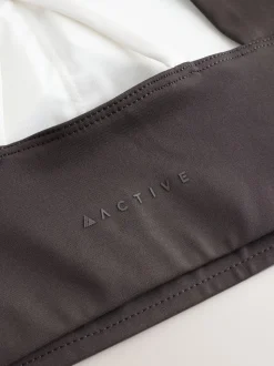 Marron chocolat - Soutien-gorge de sport Active Power à dos croisé double couche