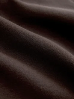 Marron chocolat - Sweat à capuche épais coupe standard décontracté