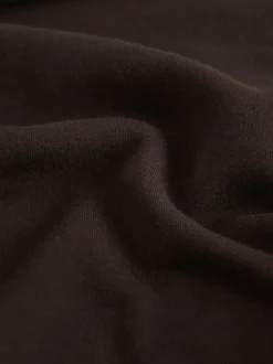 Marron chocolat - Sweat-shirt long Essentiels coupe décontractée avec poches