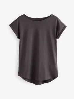 Marron chocolat - T-shirt à manches cap