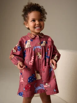 Marron chocolat Character - Robe en coton à manches longues (3mois8ans)
