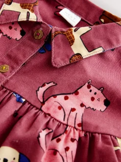 Marron chocolat Character - Robe en coton à manches longues (3mois8ans)