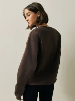 Marron chocolat Coffee Club - sweat