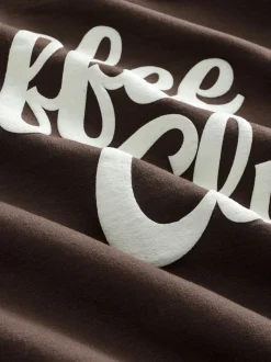 Marron chocolat Coffee Club - sweat