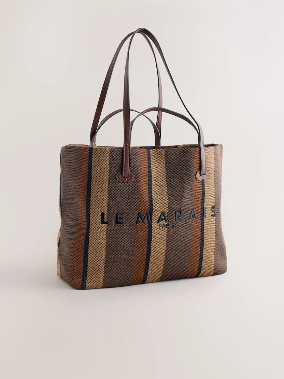 Marron chocolat rayé - Sac à bandoulière