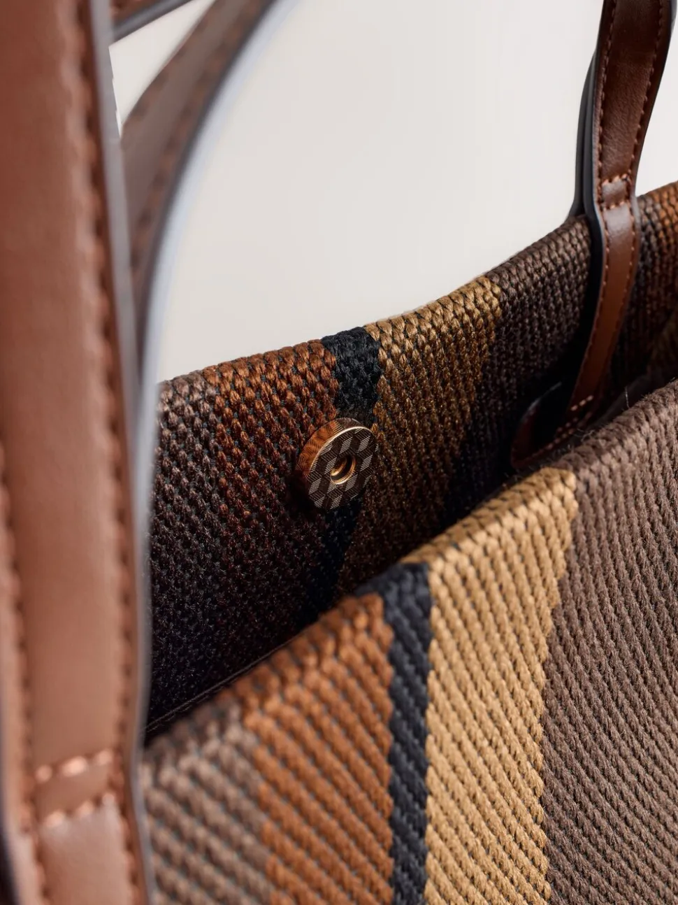 Marron chocolat rayé - Sac à bandoulière