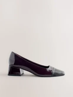 Marron chocolat verni - Chaussures à talons bas Forever Comfort® Toe Cap