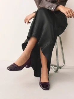 Marron chocolat verni - Chaussures à talons bas Forever Comfort® Toe Cap