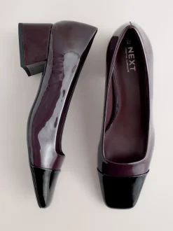 Marron chocolat verni - Chaussures à talons bas Forever Comfort® Toe Cap