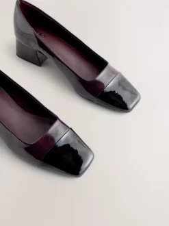 Marron chocolat verni - Chaussures à talons bas Forever Comfort® Toe Cap