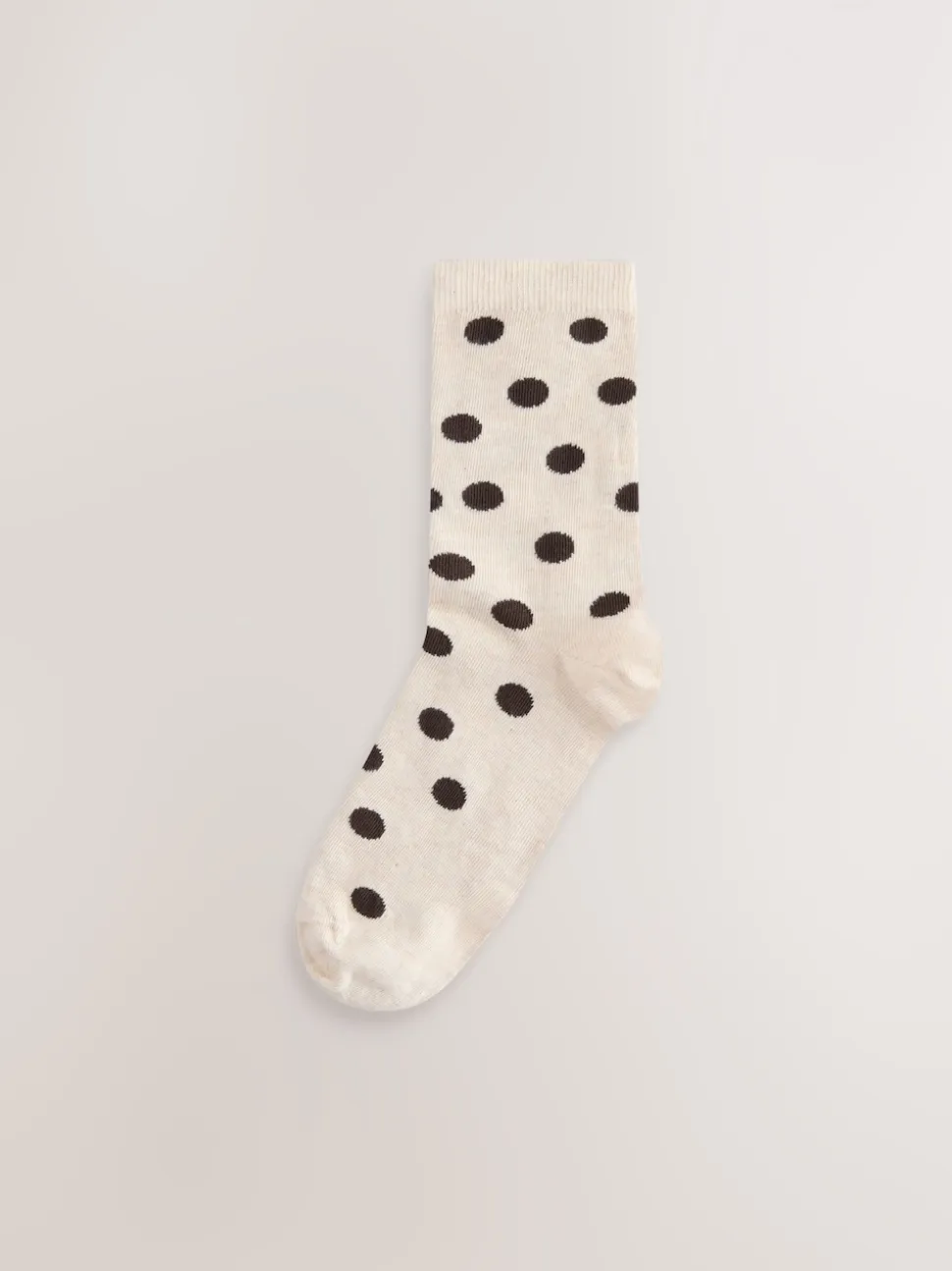 Marron chocolat/blanc à pois - Paquet de chaussettes de cheville 5
