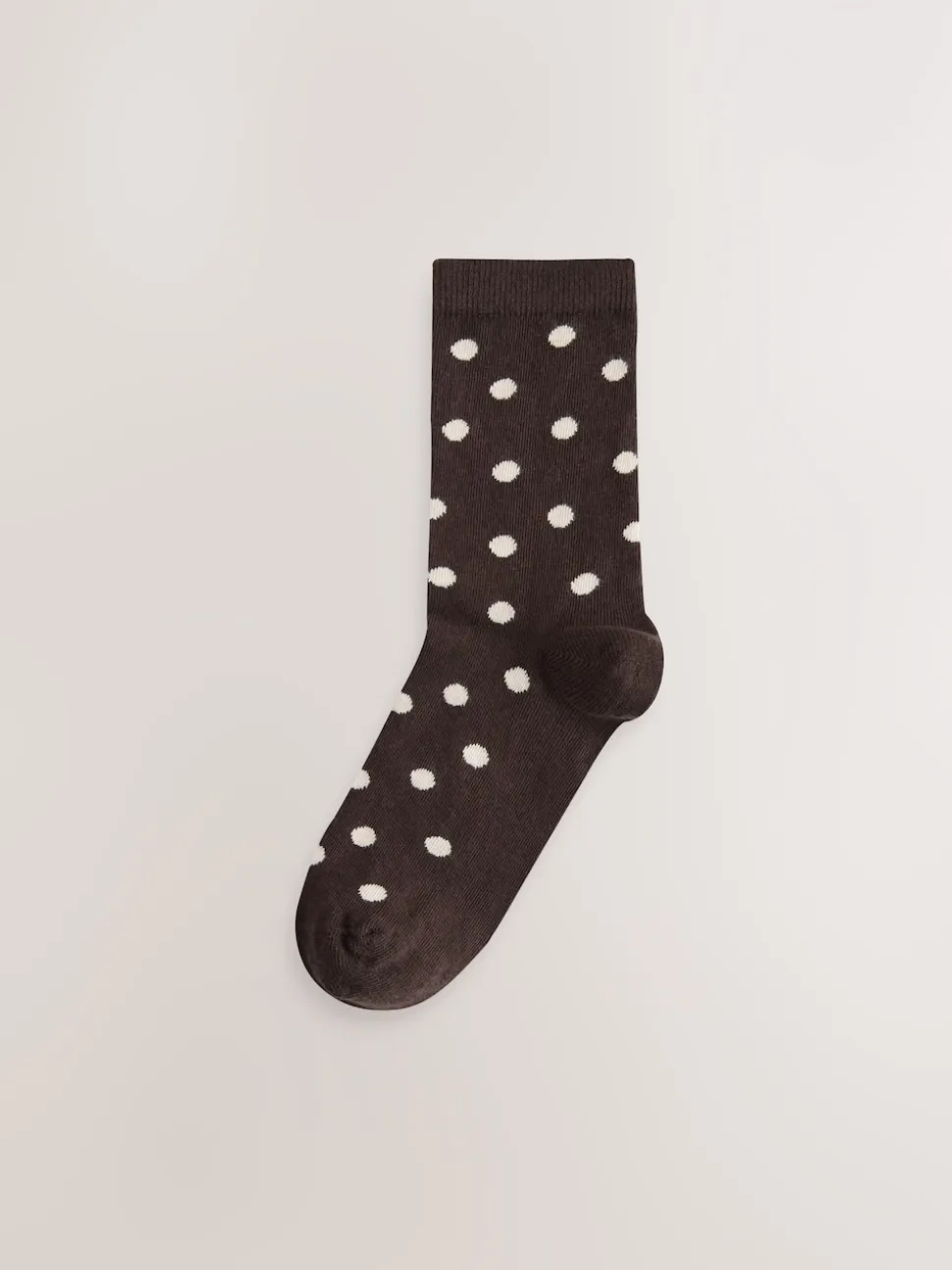 Marron chocolat/blanc à pois - Paquet de chaussettes de cheville 5
