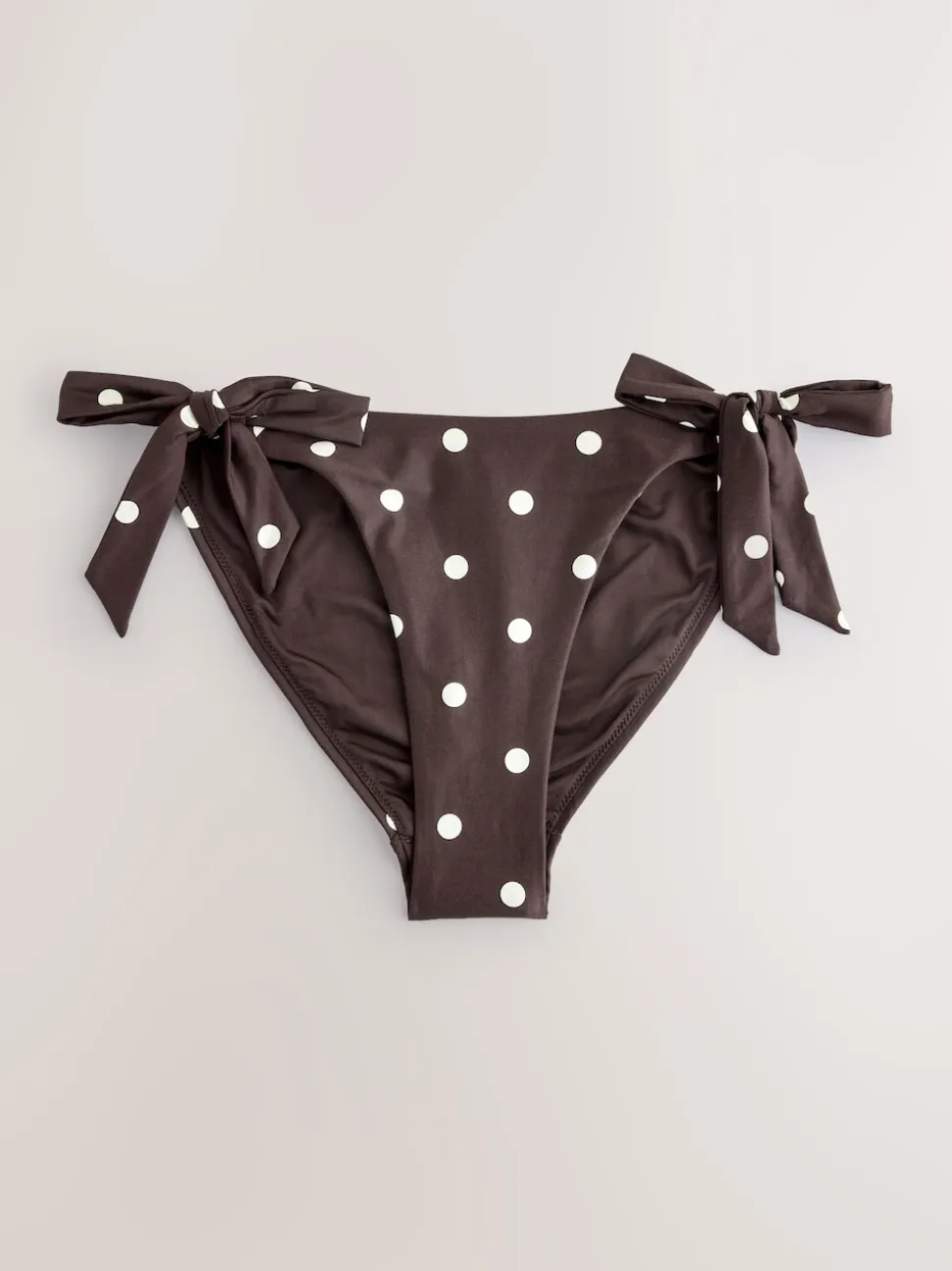 Marron chocolat/crème à pois - Bas de bikini