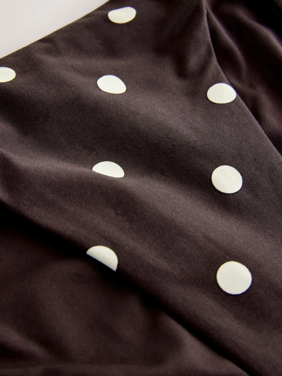 Marron chocolat/crème à pois - Bas de bikini