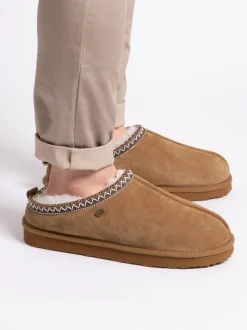 Marron clair - Chaussons Just Sheepskin Just Sheepskin Miles homme