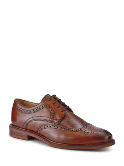 Marron clair - Jones Bootmaker Longwood Suede Derby Brogue
