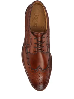 Marron clair - Jones Bootmaker Longwood Suede Derby Brogue