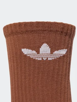 Marron clair - Lot de chaussettes adidas originals Trefoil Col Rond Chaussettes 6