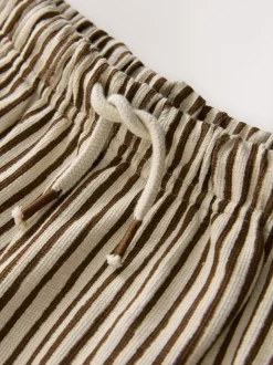 Marron et écru rayé - Jogging léger (3mois-7ans)