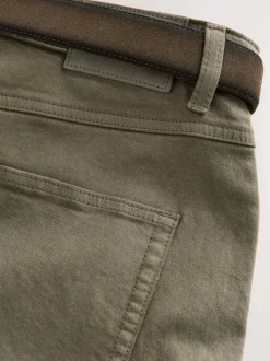 Marron fauve - Ajustement droit - Signature Ceinture Jeans